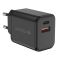 Dviced Wall charger 35W GaN 1 USB-A, 1 USB-C EU, Black (DV221007)